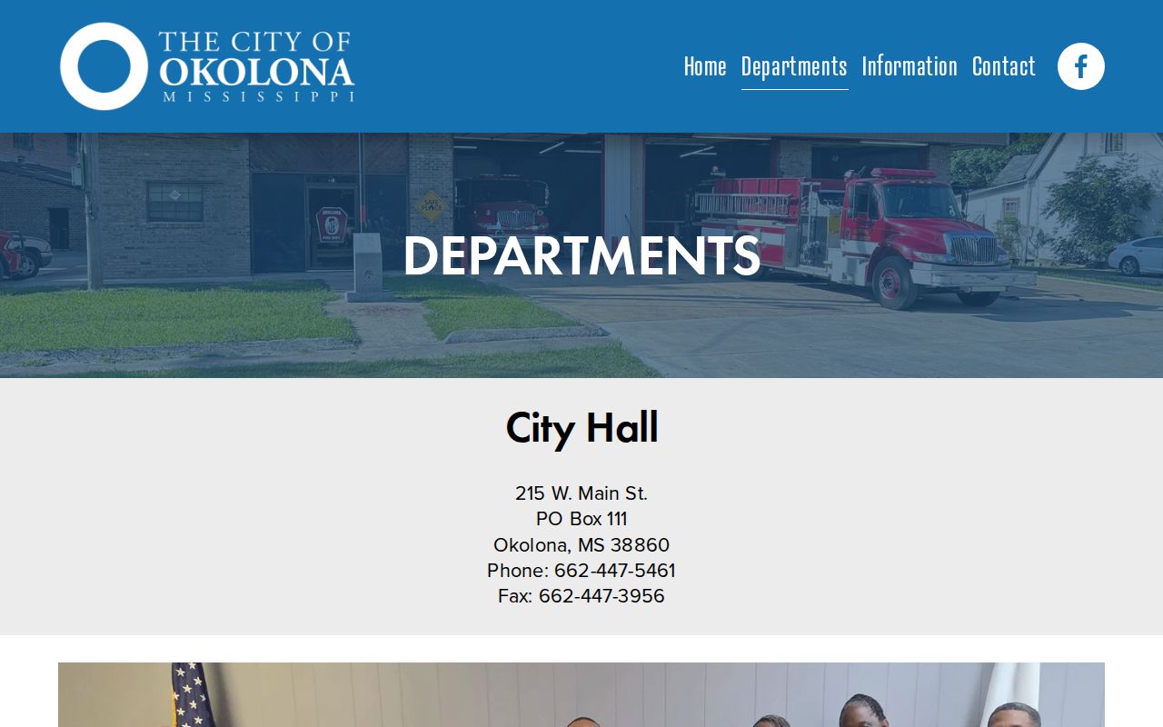 Okolona court records contact context from the official city departments page